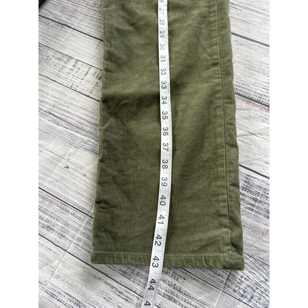 Bonobos Corduroy Pants Men Olive Green 5-Pocket Straight Leg 34x34